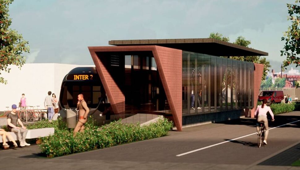 Imagem mostra uma projeção de como seriam as novas estações-tubo de Curitiba