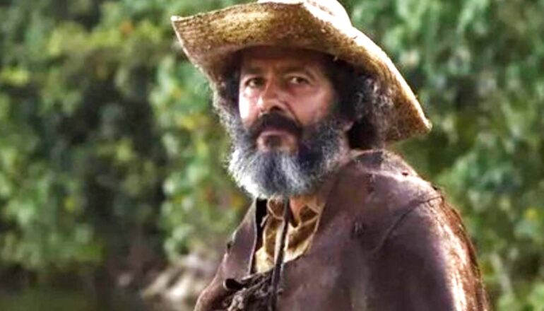 Imagem mostra Zé Leôncio em Pantanal como Velho do Rio.