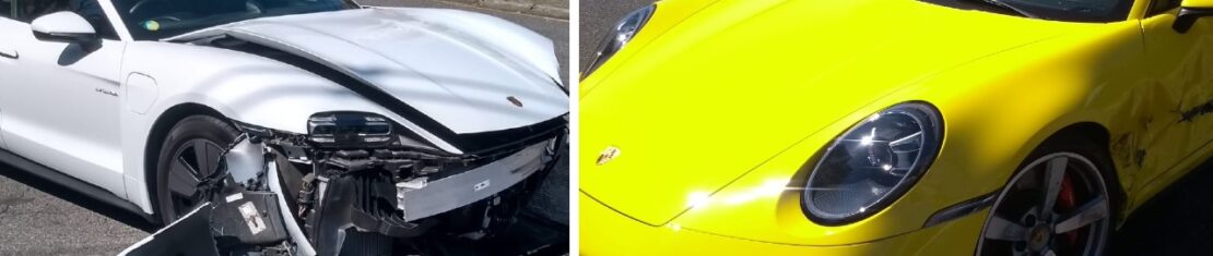 Colisão entre Porsches em Curitiba