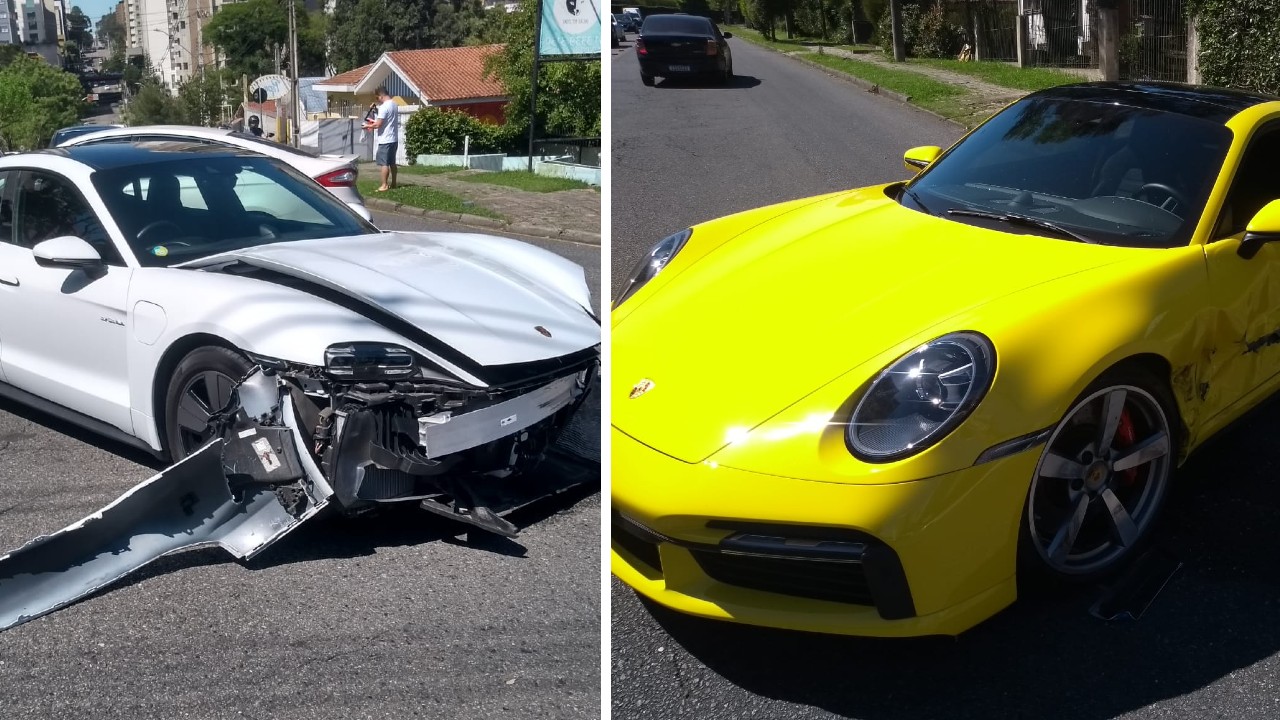 Colisão entre Porsches em Curitiba