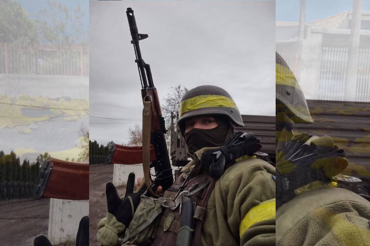 Imagem mostra Adilson Ganzert, que luta na guerra da Ucrânia e tem planos de voltar após ver amigos morrerem no combate.