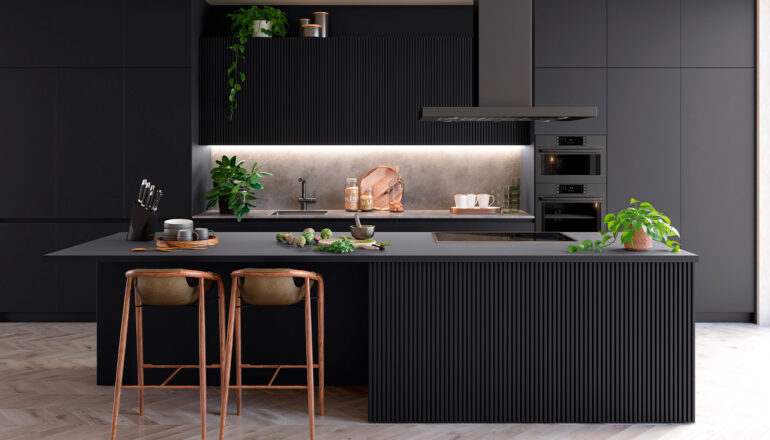 Lindo exemplo de aplicação do MDF Noite, um dos padrões Áris Guararapes. | Foto: Divulgação