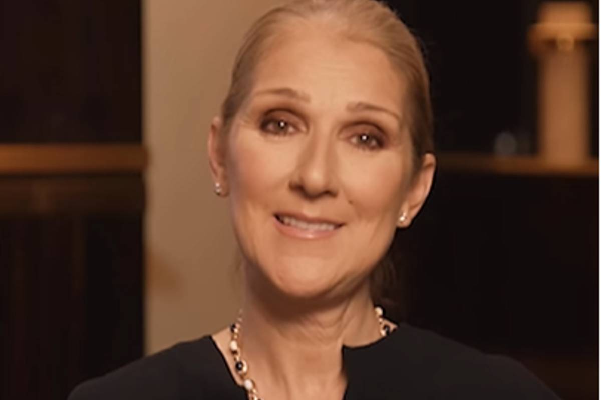 Imagem mostra a cantora Celine Dion