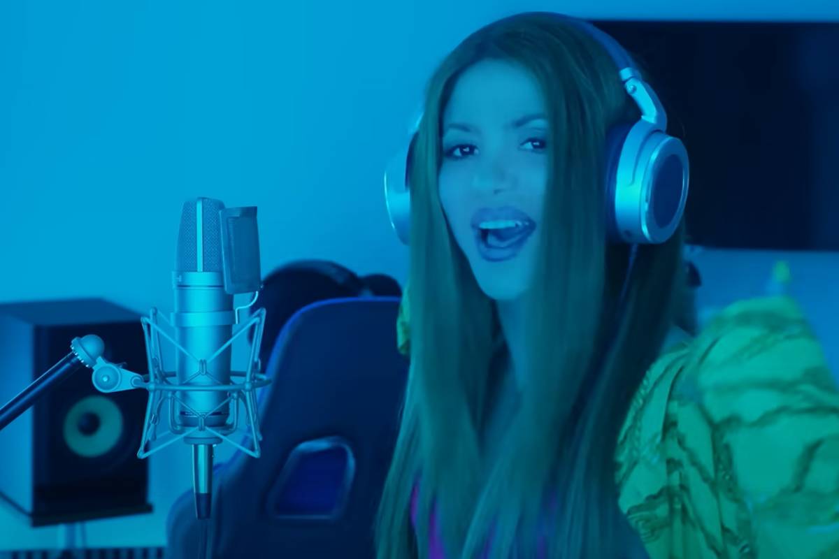 Imagem mostra parte do clipe da música nova da cantora Shakira