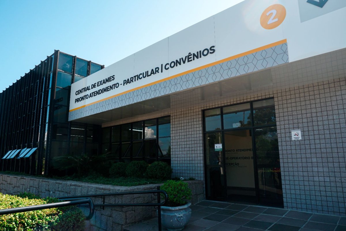 Fachada do pronto atendimento do Hospital Angelina Caron