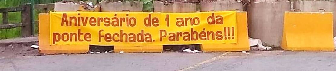 aniversário de um ano da obra da ponte no bairro Alto Boqueirão, em Curitiba