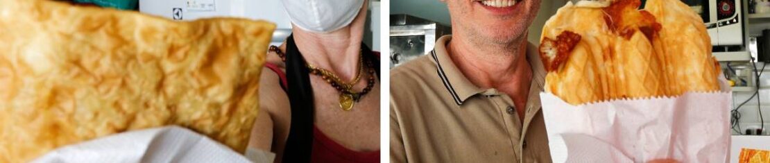 Pastel e crepes em terminais de Curitiba