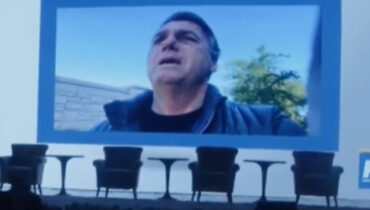 Ex-presidente Jair Bolsonaro na cerimônia de posse de Michelle Bolsonaro