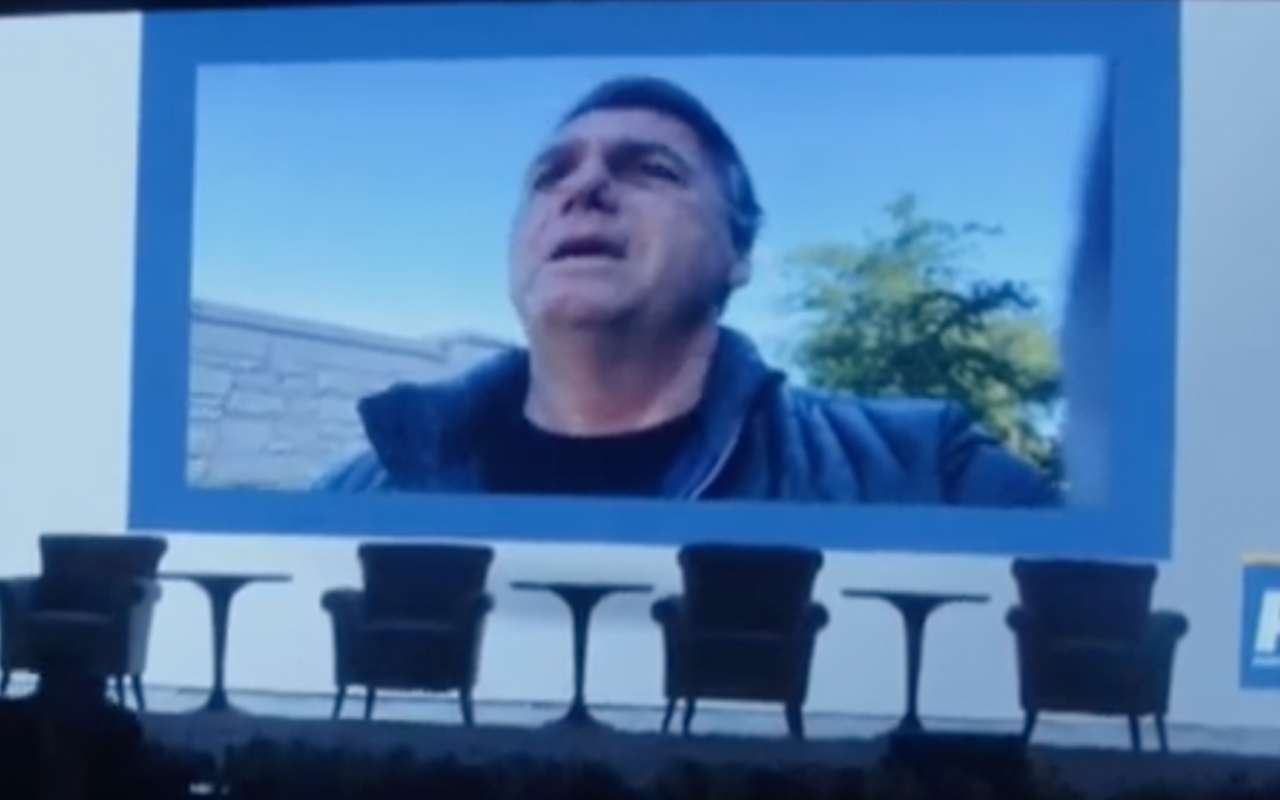 Ex-presidente Jair Bolsonaro na cerimônia de posse de Michelle Bolsonaro