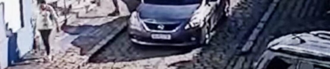 video mostra assaltantes chegando na Caixa de Antonina para assalto.