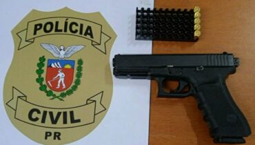 Arma de fogo com numeração raspada apreendida com Edson do Parolin