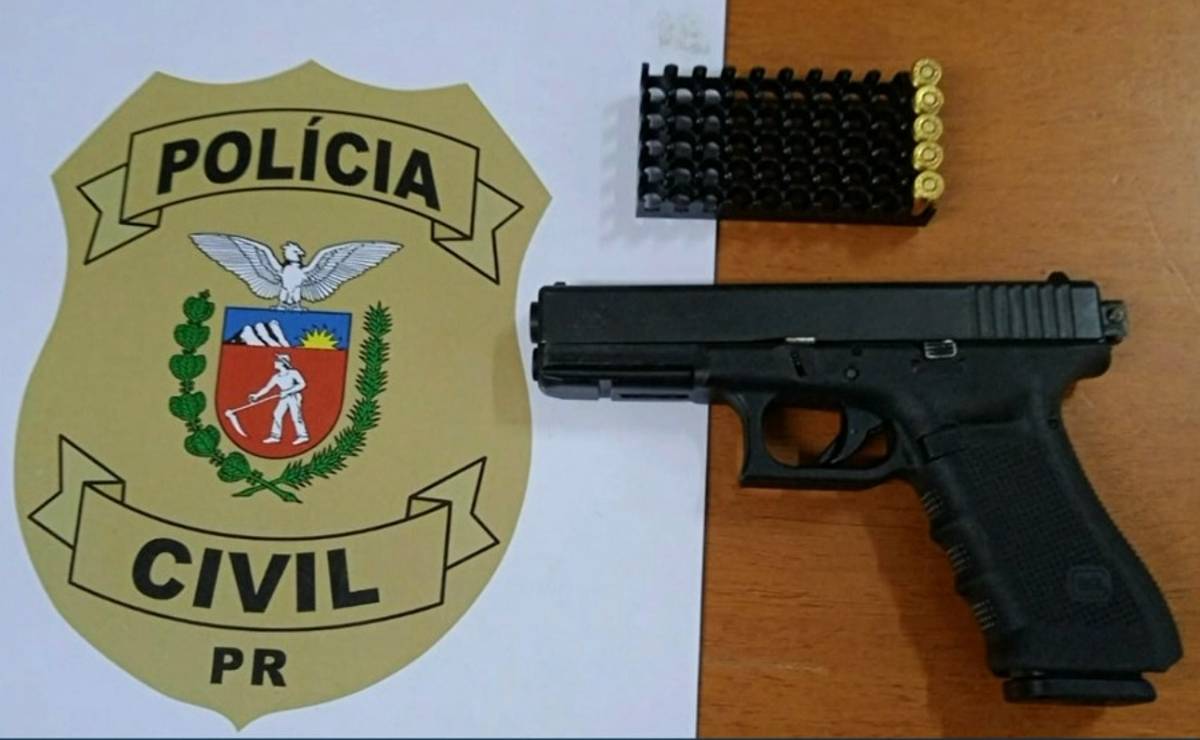 Arma de fogo com numeração raspada apreendida com Edson do Parolin