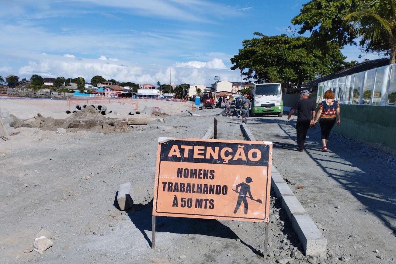 obras orla matinhos avenida