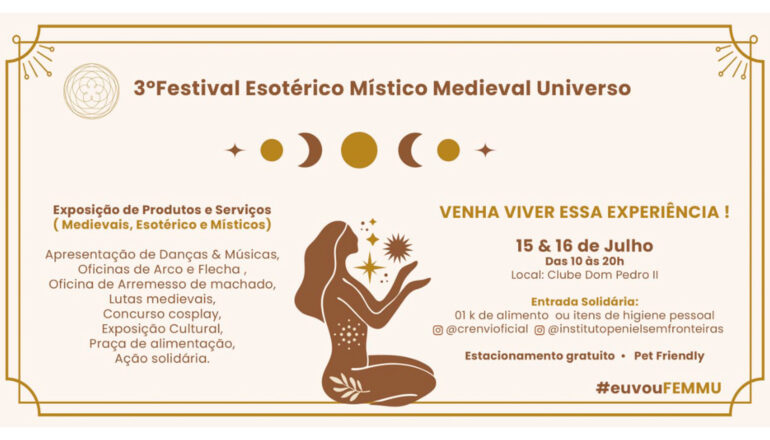 Confira todas as informações sobre o 3º Festival Esotérico Místico Medieval Universo | Foto: Divulgação