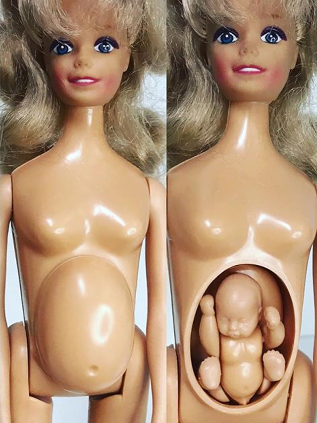 Boneca Barbie Gravida Antiga