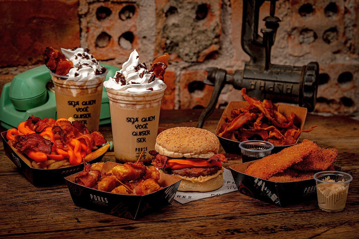 Cardápio do Porks com bacon de estrela