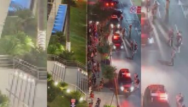 Briga de torcida gera caos em bairro de Curitiba! Correria, treta e muitas viaturas; Vídeo!