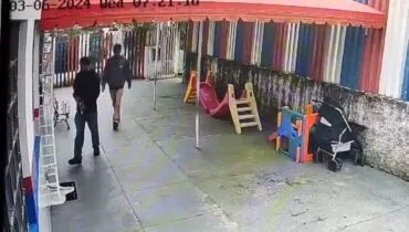 Câmera flagra suspeitos de aterrorizar creche na RMC; polícia pede ajuda