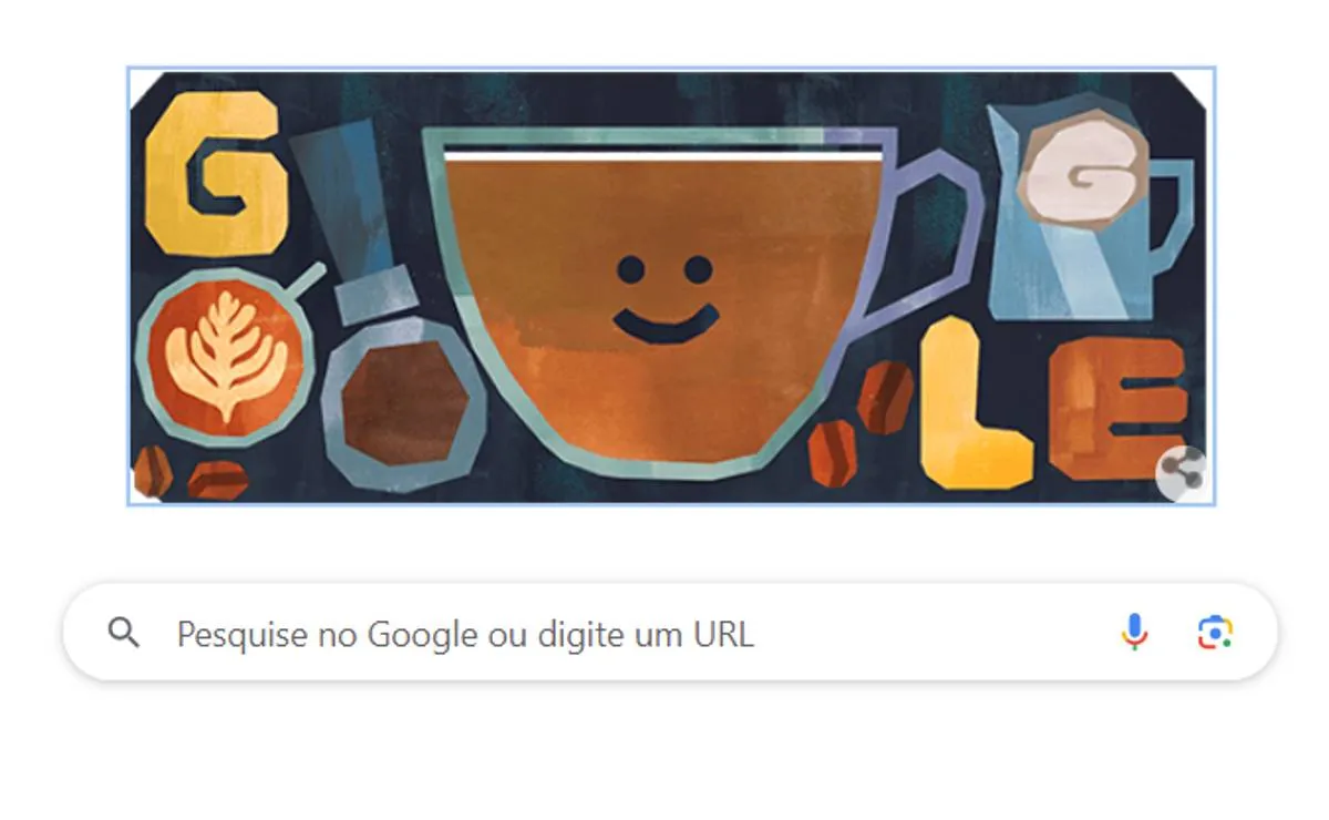 Doodle homenageia o café Flat white