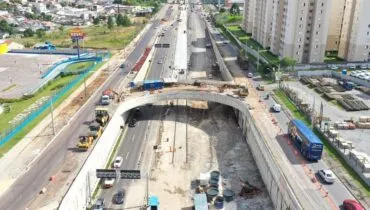 Megaobra altera o trânsito em Curitiba na região do Trevo do Atuba; veja desvio