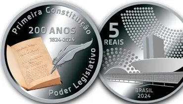Banco Central lança moeda comemorativa dos 200 anos da Constituição de 1824