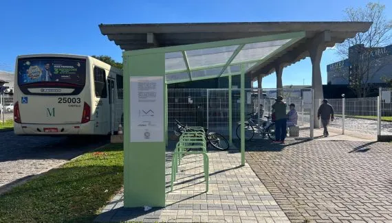 Projeto doa bicicletários para os principais terminais da Grande Curitiba