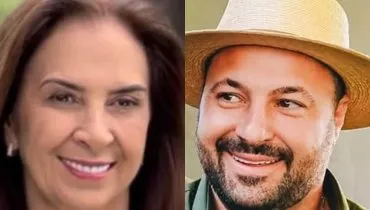 Na fotomontagem, destaque dos rostos da candidata Nina Singer e do candidato Geraldo Mendes.