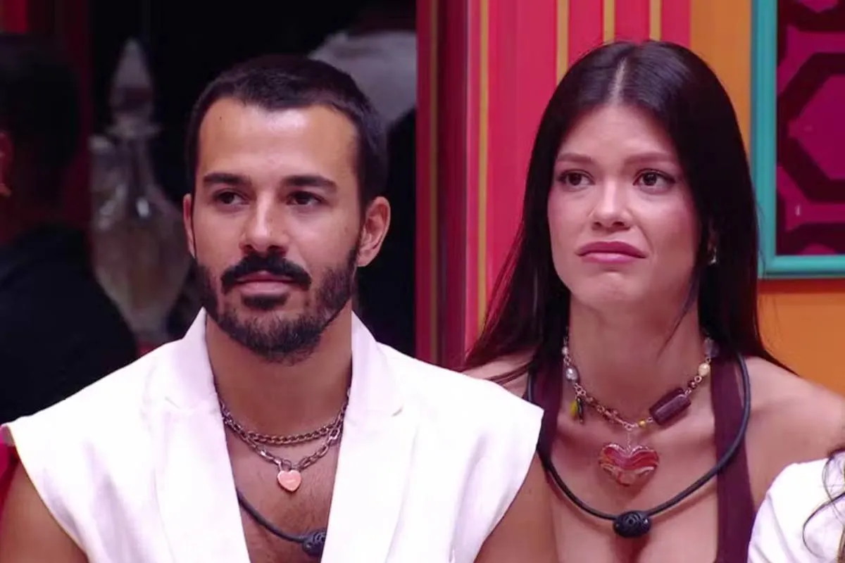 Imagem mostra Mateus e Victória Strada no BBB 25