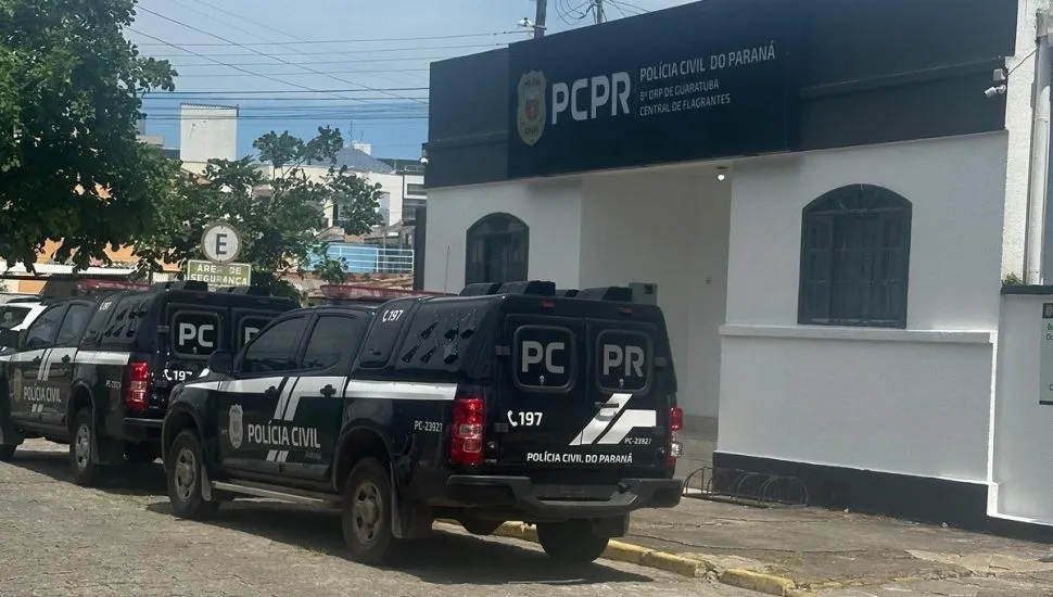 Imagem mostra delegacia da Polícia Civil do Paraná em Guaratuba, no litoral