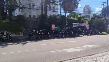 Paralisação de entregadores em Curitiba