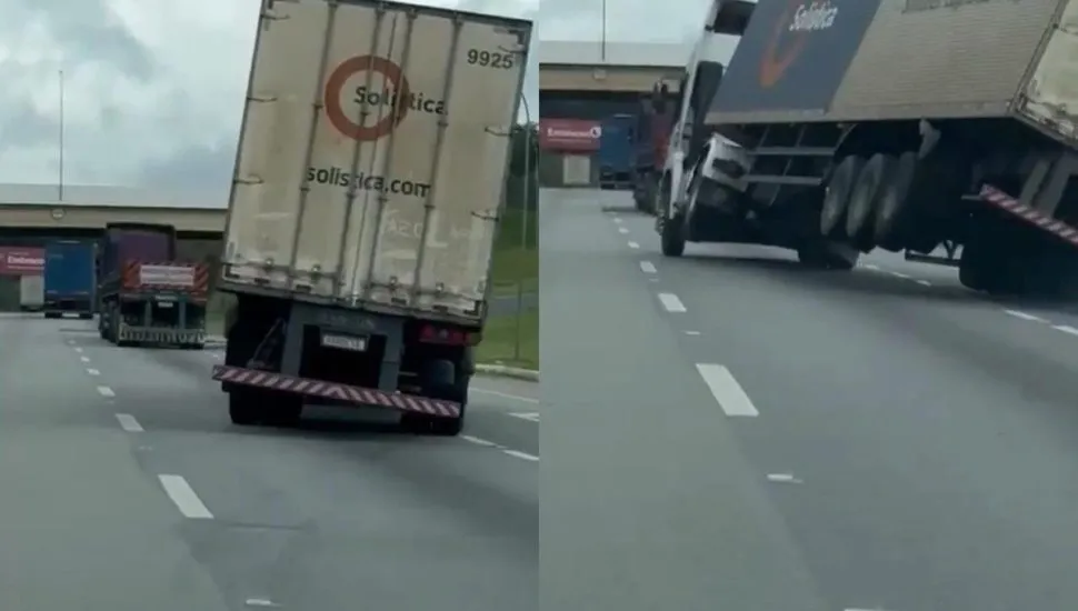 Caminhoneiro preso foi flagrado fazendo manobras perigosas na BR-116