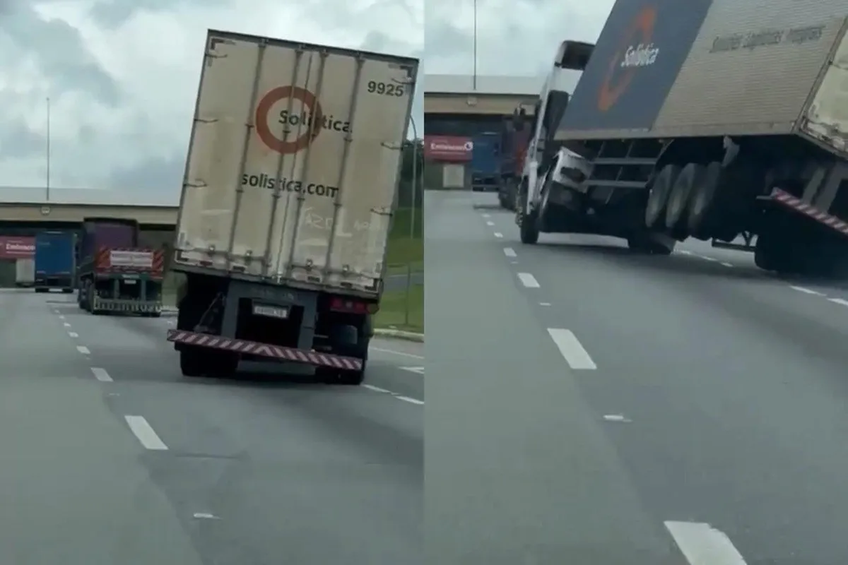 Caminhoneiro preso foi flagrado fazendo manobras perigosas na BR-116