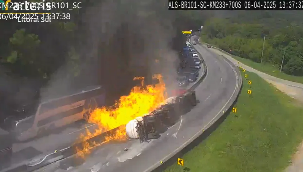 Acidente na BR-101, em Santa Catarina