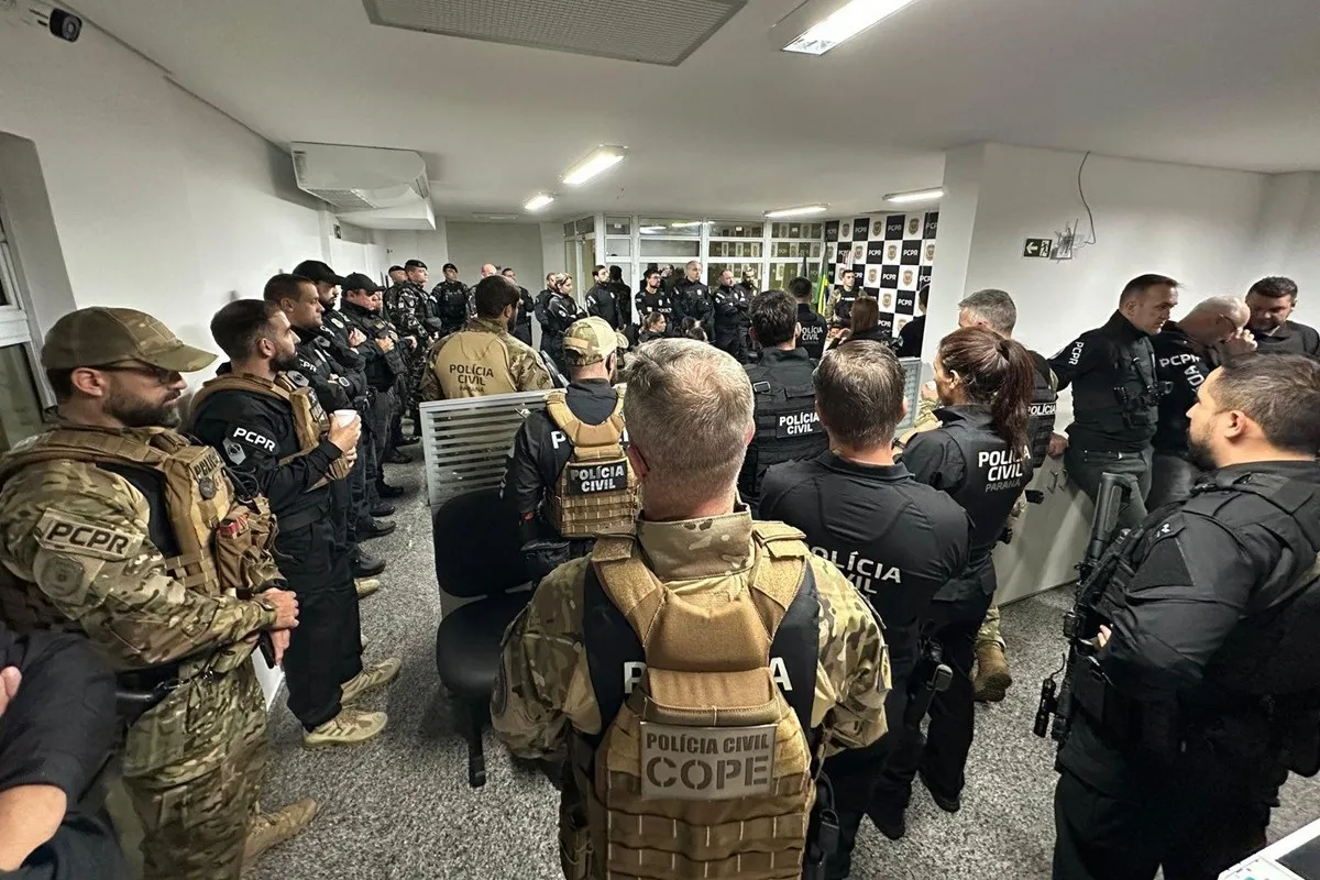 Polícia Civil fez megaoperação em Curitiba nesta quinta-feira