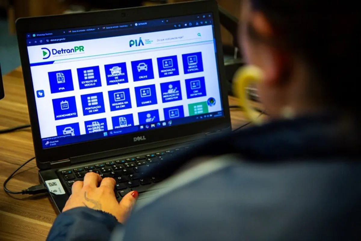 Site do Detran Paraná