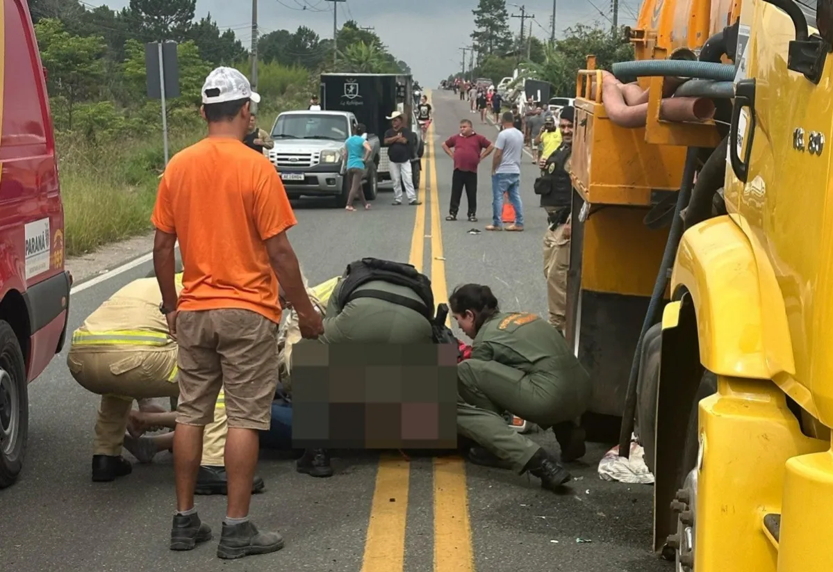 Atropelamento em Piraquara, na Região Metropolitana de Curitiba