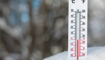 Imagem mostra termômetro indicando tempo frio