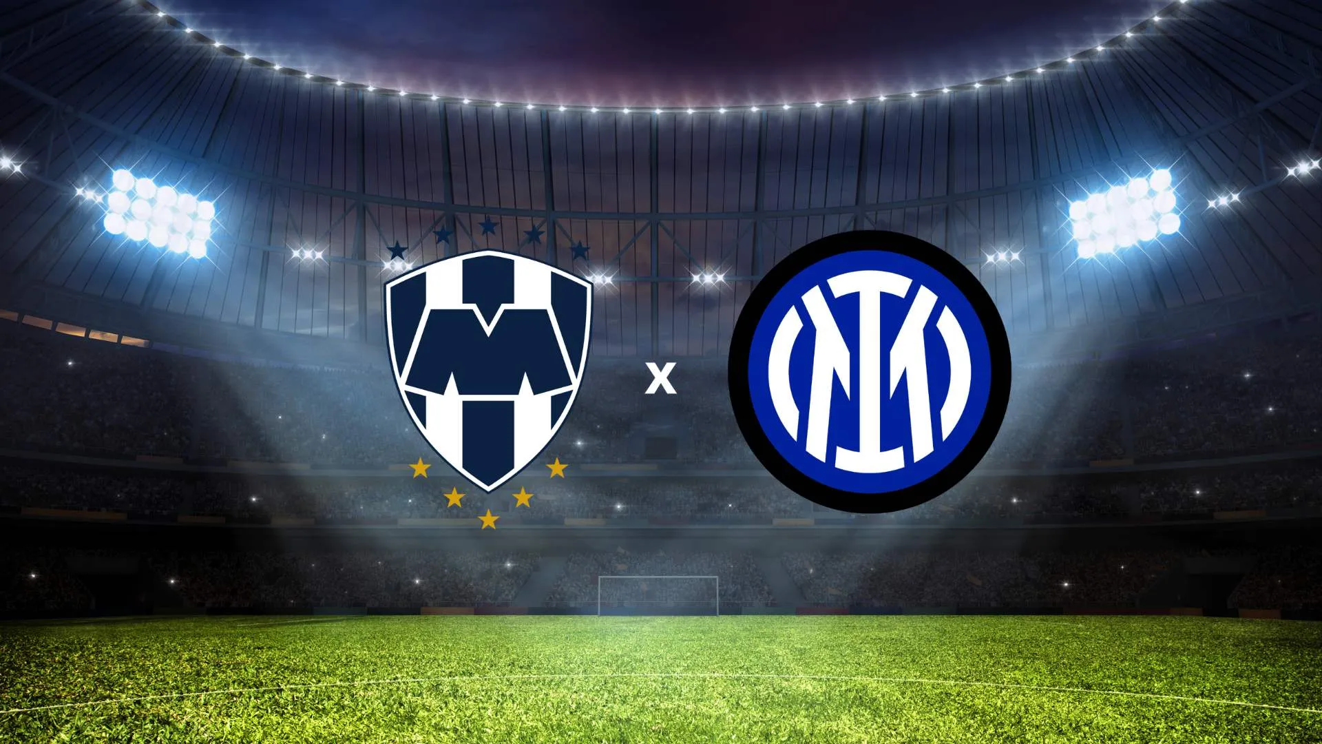 Imagem mostra o brasão dos times Monterrey e Inter de Milão. Saiba onde assistir ao vivo o jogo, horário e escalações.