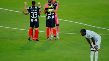 Sergio Ramos comemora gol do Monterrey sobre o Inter de Milão