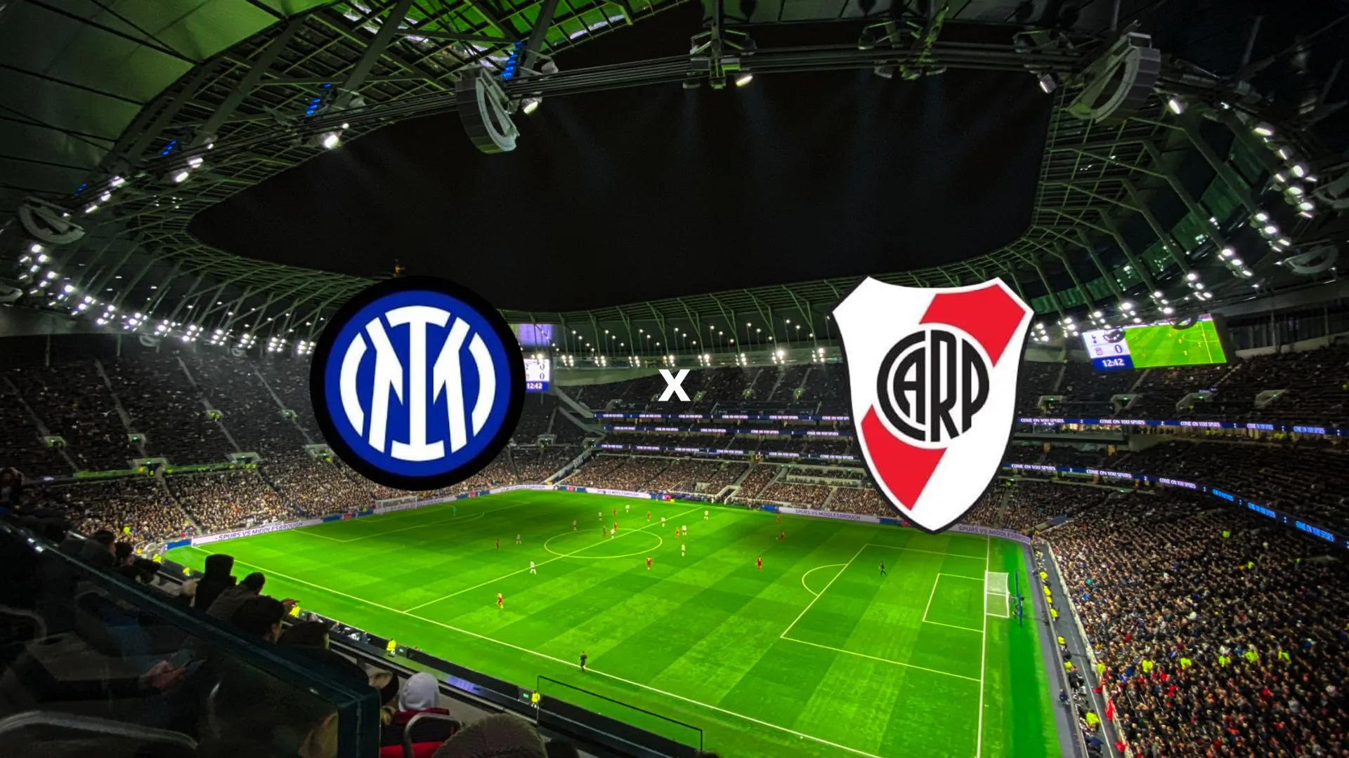 Imagem mostra brasão dos times Veja onde assistir o jogo do Inter de Milão x River Plate que se enfrentam nesta quarta-feira (25/06) pelo Mundial de Clubes.