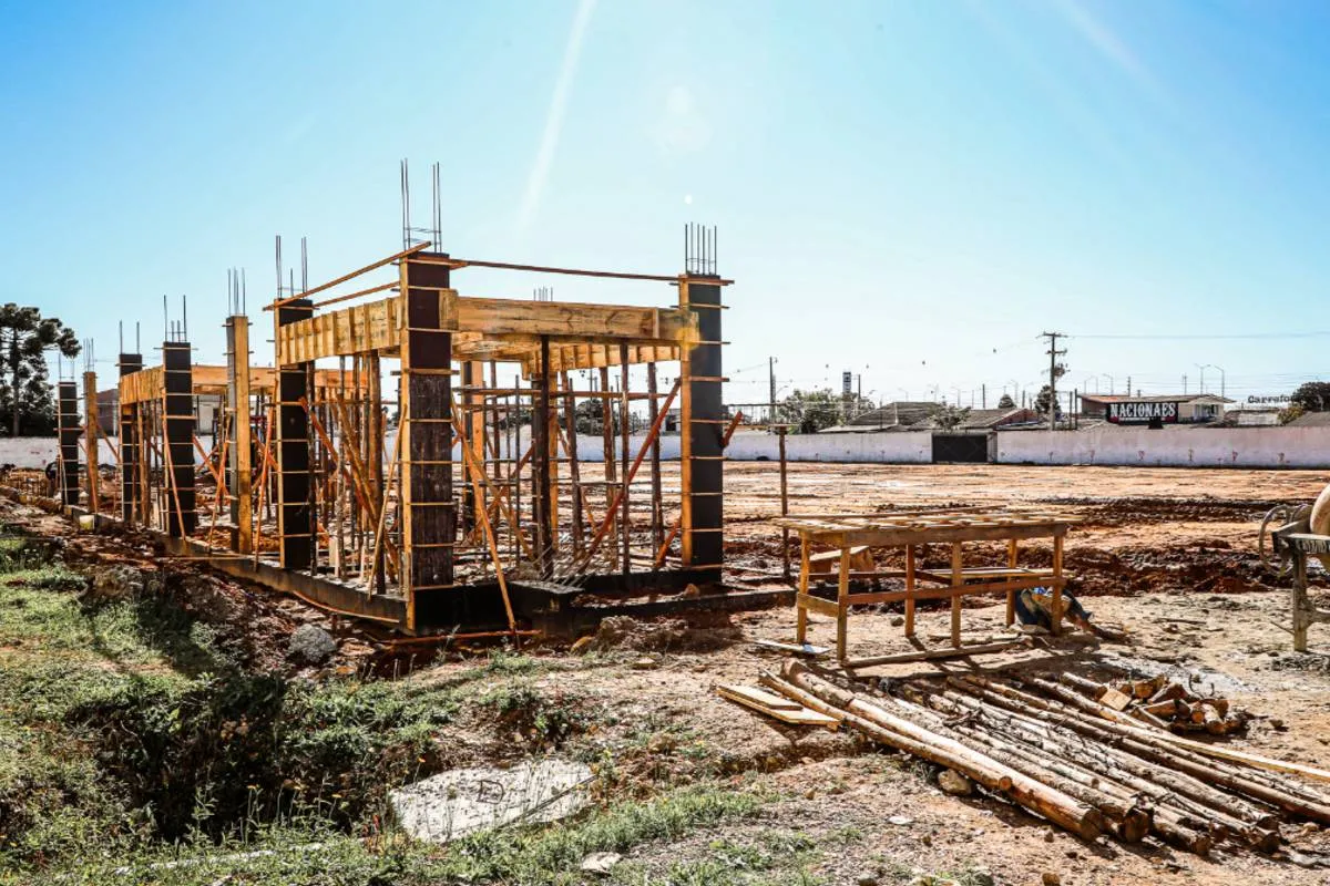 Imagem mostra o novo estádio de Pinhais.