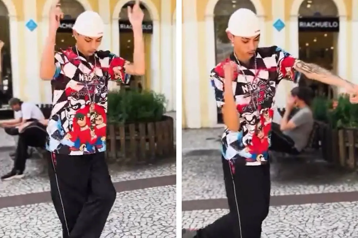 Mateus Gabriel do Prado Alves, de 19 anos, mais conhecido nas redes sociais por "chapadinho 0041, viralizou ao mandar um Sarro no Centro de Curitiba.