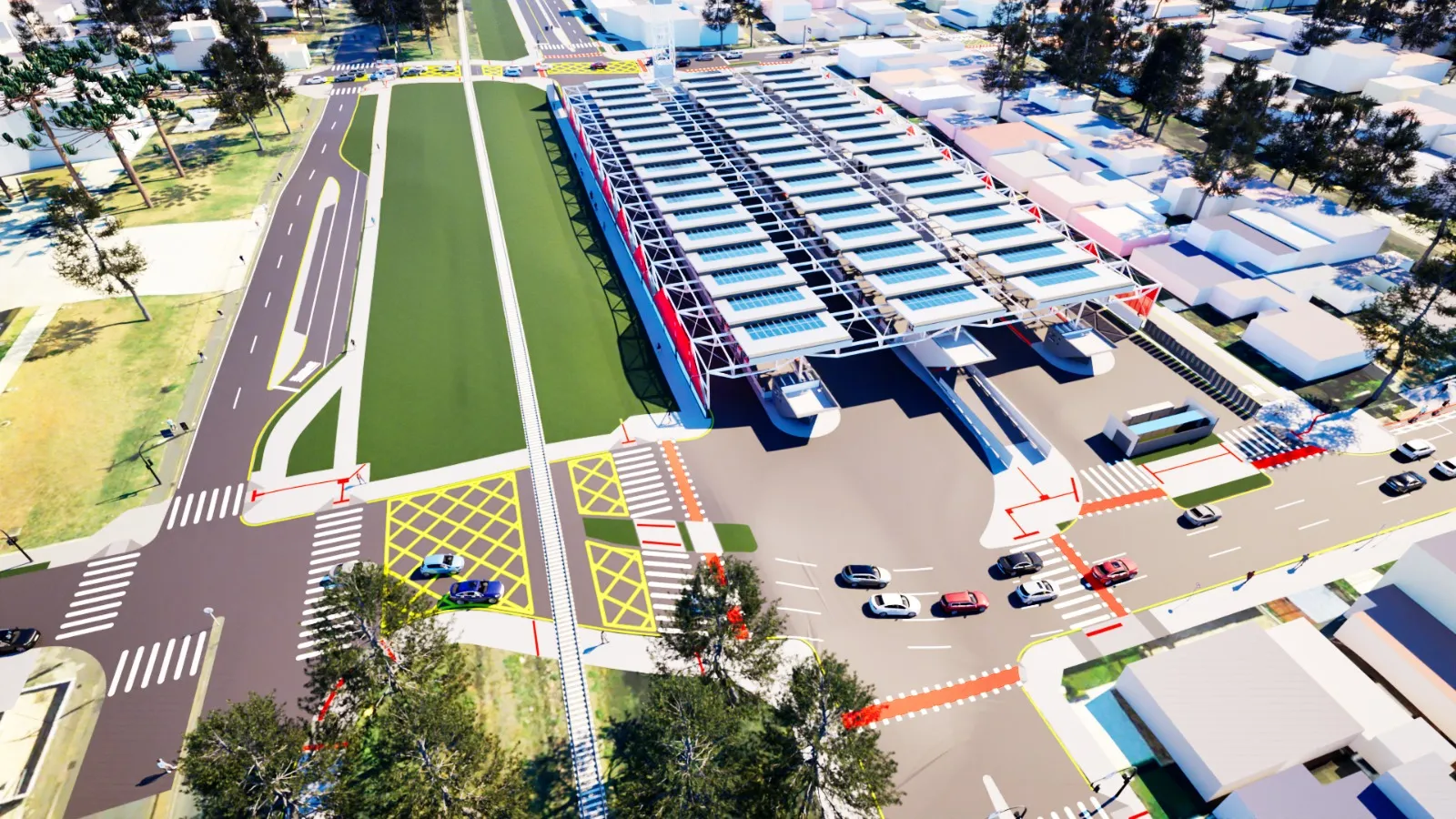 Projeção mostra novo terminal de ônibus do Capão da Imbuia, em Curitiba.