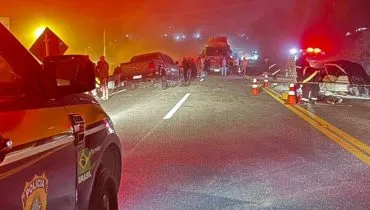 Acidente na BR-476, na Região Metropolitana de Curitiba