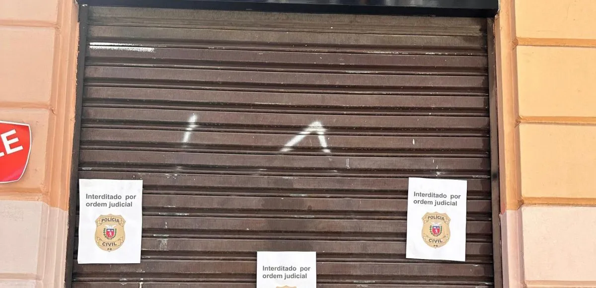 Ótica é fechada no Centro de Curitiba