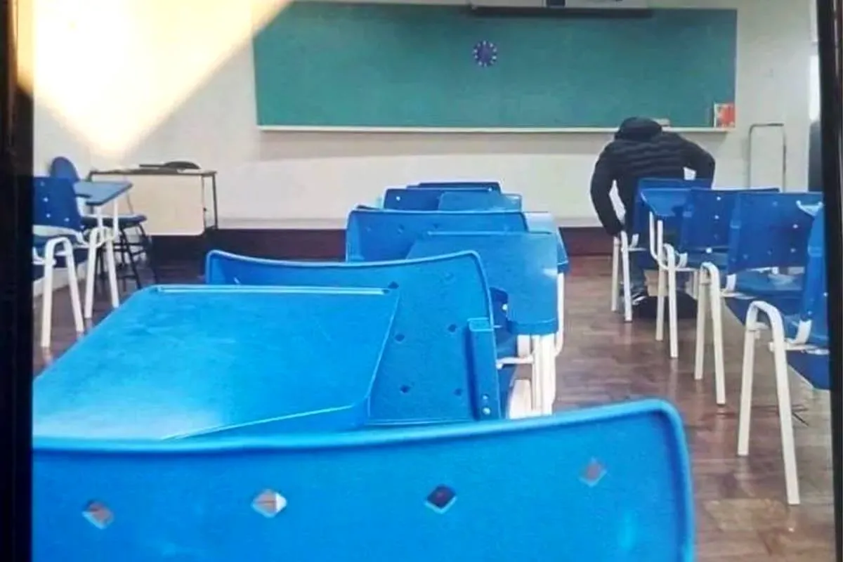 Imagem mostra o que seria uma das salas de aplicação das provas do concurso do TJPR.