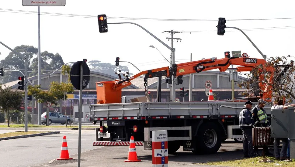 Semáforo desligado em Curitiba