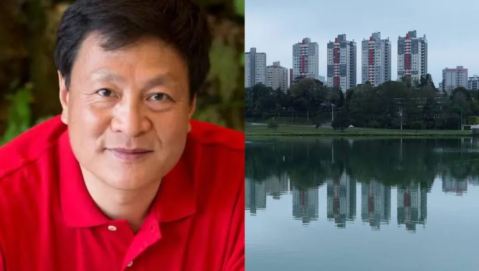 Imagem mostra Kongjian Yu e o Parque Barigui, em Curitiba.