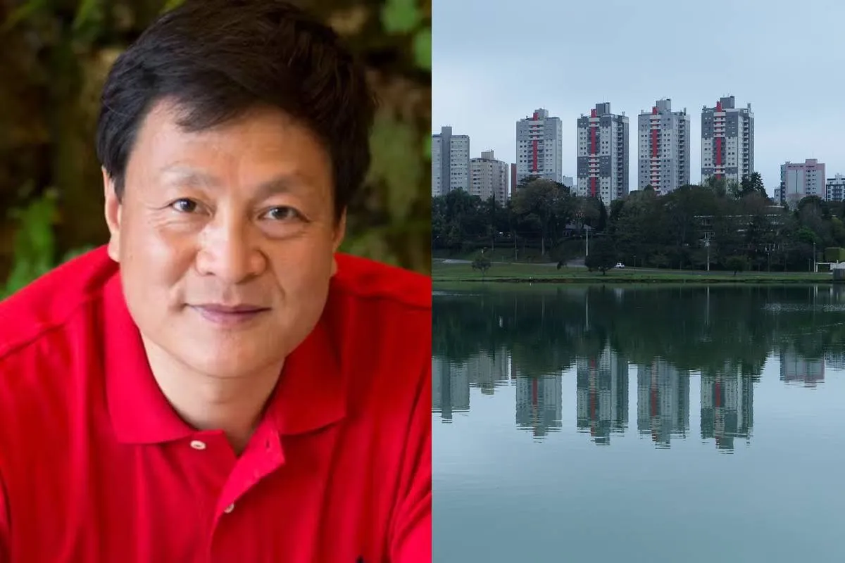 Imagem mostra Kongjian Yu e o Parque Barigui, em Curitiba.