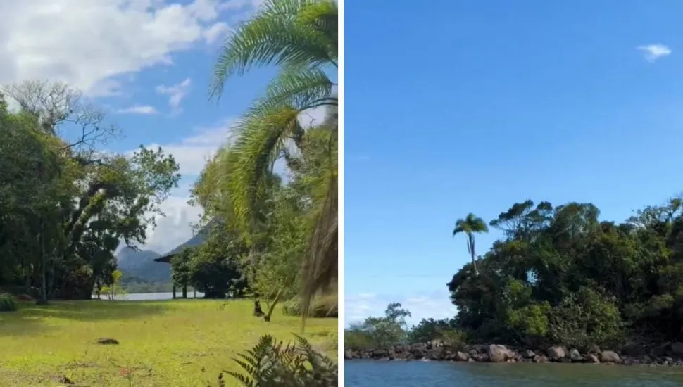 Vídeo mostra detalhes da ilha paradisíaca à venda no Paraná.